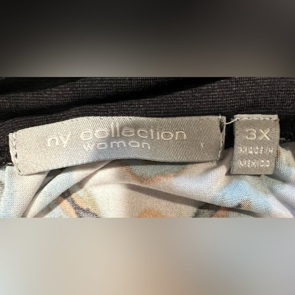 NY Collection Woman Dress Multicolor Beaded Jewele Neckline Tie Dye Print 3X - Picture 5 of 7